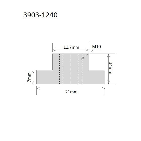 Hhip 11.7mm M10 X 1.50 T-Slot Nut - 3903-1240