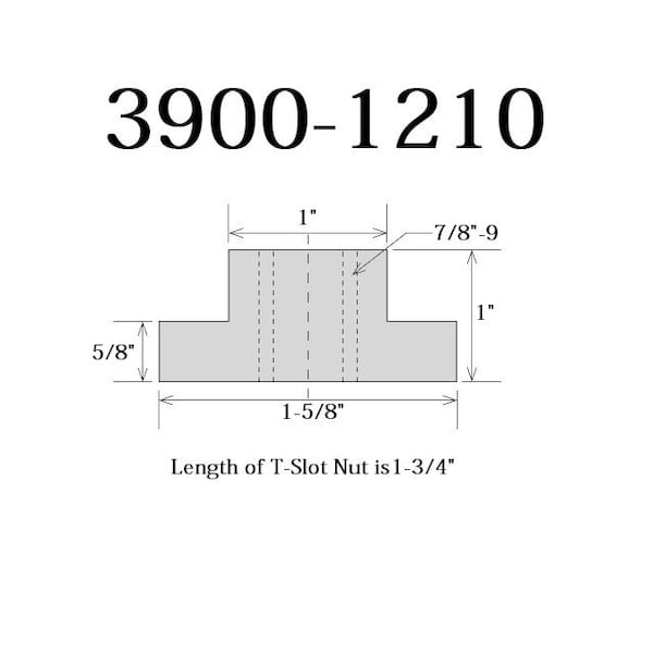 Hhip 1" 7/8-9 T-Slot Nut - 3900-1210