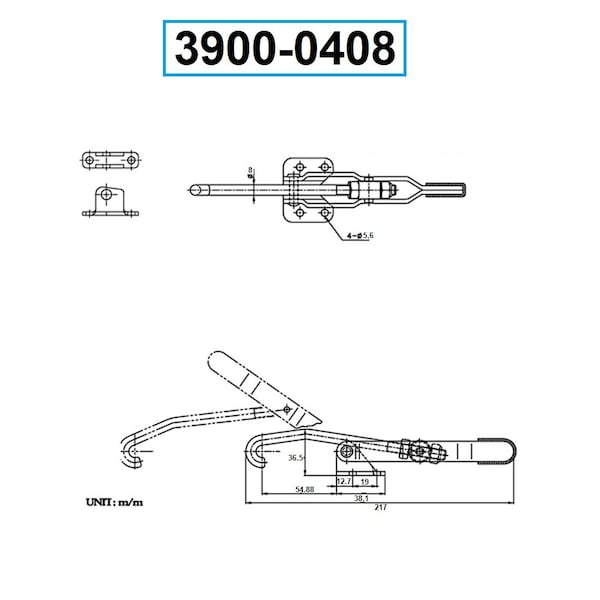 Hhip Latch Type Toggle Clamp With 380 lbs Holding Capacity - 3900-0408