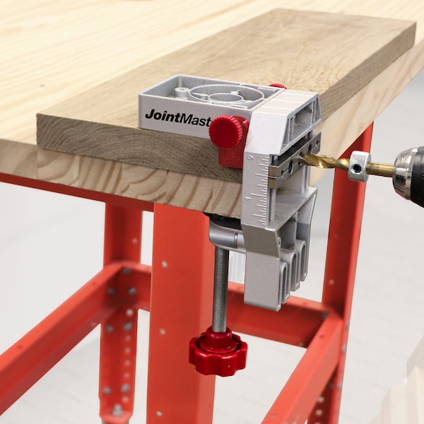 Milescraft Joint Master, Self-Clamping Aluminum Doweling Jig. For 1/4in, 5/16in, and 3/8in Dowel Pins - 1334