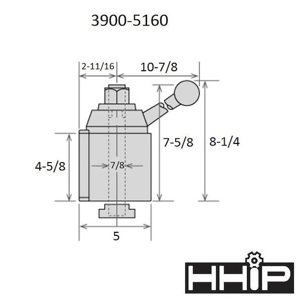 Hhip DA 6 Piece Tool Post Set - Wedge Type 251-555 (3900-5160) - 3900-5160