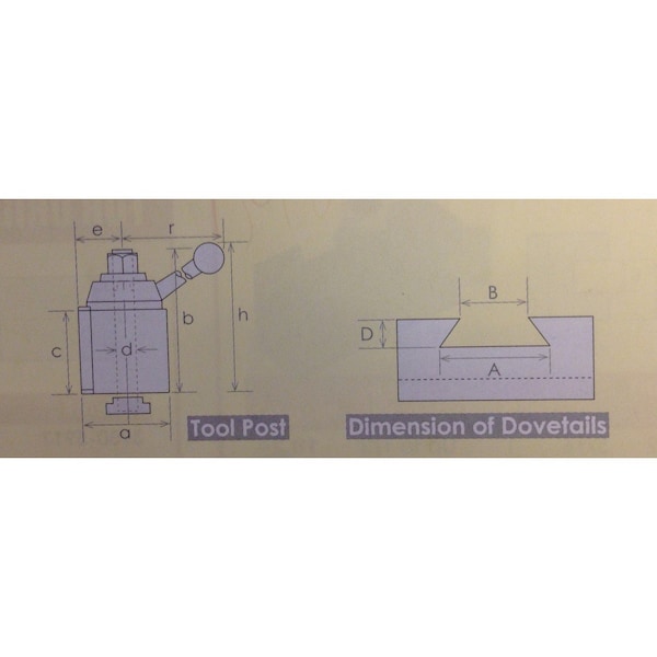 Hhip CA Tool Post - Wedge Type 250-400 (3900-5141) - 3900-5141