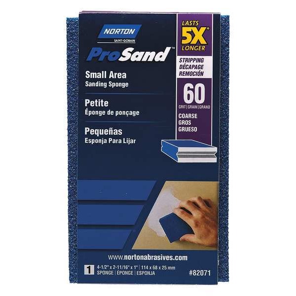 Norton Abrasives Sanding Sponge, Mediano, Azul, Largo de 4-1/2 pulgadas - 07660782071