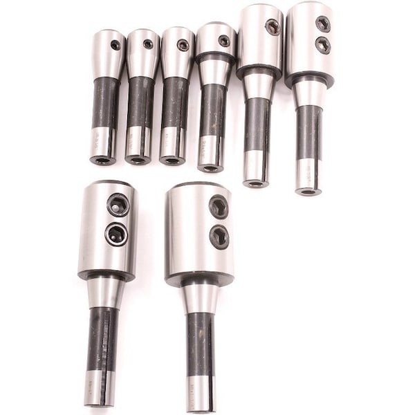 H & H Industrial Products 8 Piece R8 End Mill Holder Set (3/16~1-1/4") - 3900-1008