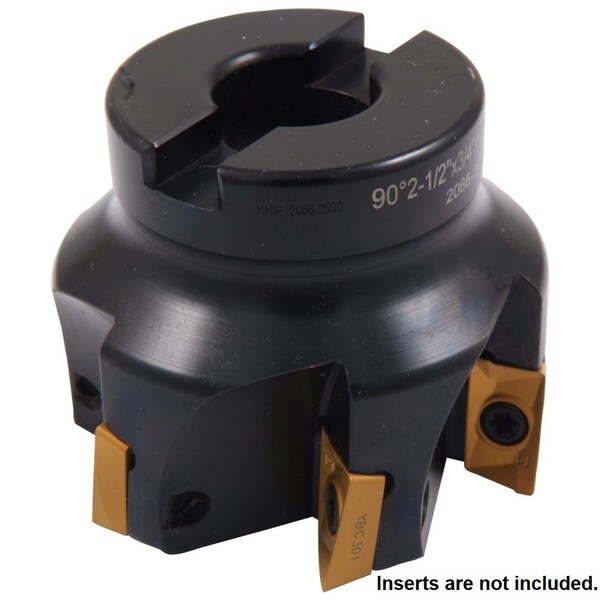 Hhip 2-1/2" X 3/4 Bore 90 Degree APKT-160408 Indexable Face Mill - 2066-2500