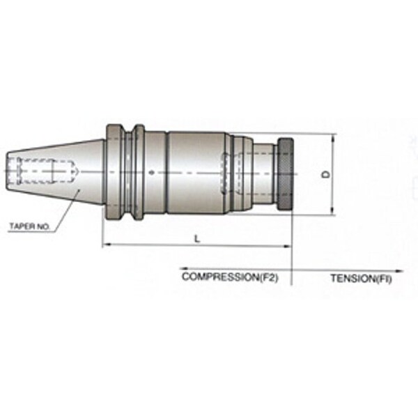 Yg-1 Tool Bt50 Tens./Comp Tap Holder #3 - JI050