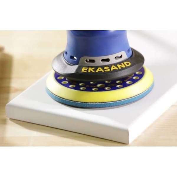 Sponge de 5mm EKASILK PLUS de Uneeda de 6" sin agujeros Medio (acabado de 120-150 granos) Almohadilla de lijado con cierre de gancho y lazo - P-104524