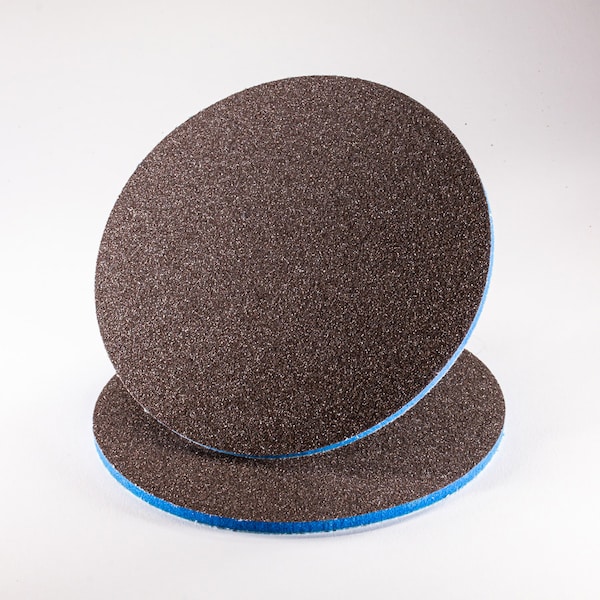 Sponge de 5mm EKASILK PLUS de Uneeda de 6" sin agujeros Medio (acabado de 120-150 granos) Almohadilla de lijado con cierre de gancho y lazo - P-104524