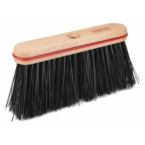 Harper 9 in Sweep Face Upright Broom, Black - 109