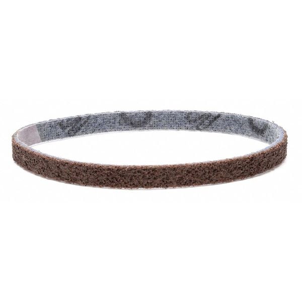 Correa de lijado Scotch-Brite, 1/2 pulgadas de ancho, 18 pulgadas de largo, no tejida, óxido de aluminio, gruesa, SE-BS, Marrón/Azul - 7000120820