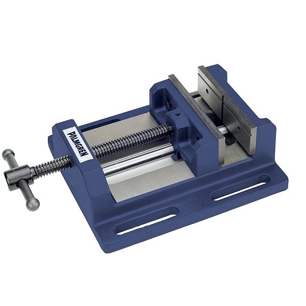 Palmgren Drill Press Vise, Low Profile, 6in Jaw W. - 9612601