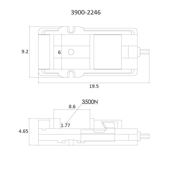 Hhip 6" Angle Tigh Positive Lock Milling Vise - 3900-2246