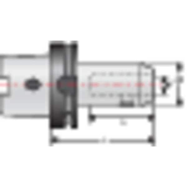 Techniks End Mill Holder, HSK63A, 0.5000in Bore Dia - 32954