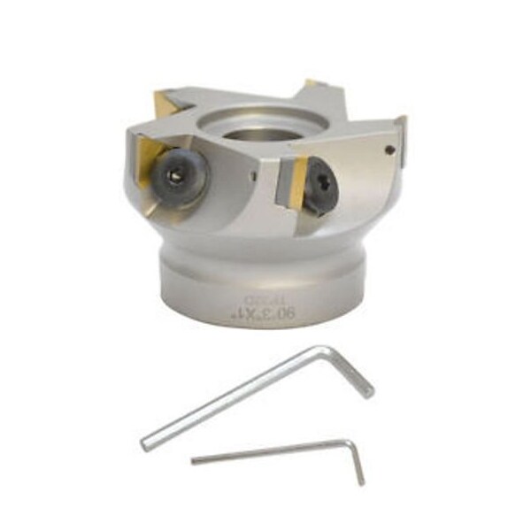 Hhip 3 X 1" Bore 90 Degree Square Nickel Coated Indexable Face Mill - 2061-3003