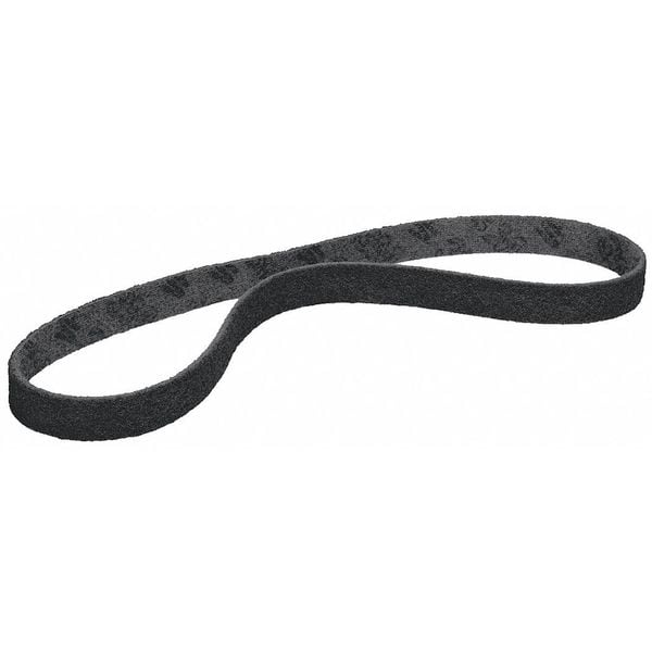 Correa de lijado Scotch-Brite, 2 pulgadas de ancho, 72 pulgadas de largo, recubierta/con tejido no tejido, carburo de silicio, super fino, SC-BS, gris - 7010329045