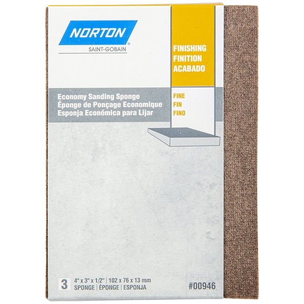 Norton Co ESPONJA 3" x 4" x 1/2" GRANO 220 CS/108 - NR04069