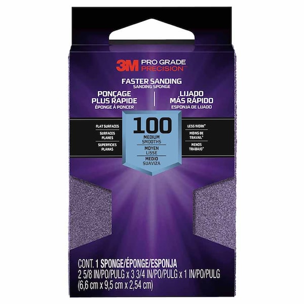 Esponja de Lijado de Precisión de Grado Profesional, Fina - 24001 Trip-F-B de 3-3/4" x 2-5/8" x 1"