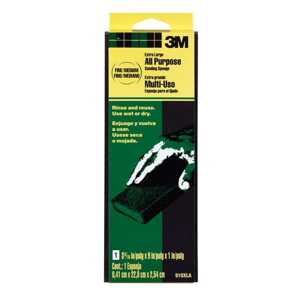 Esponja para lijar de 3M, 3 5/16 pulg de ancho, 9 pulg de largo - 910XLA-12-CC