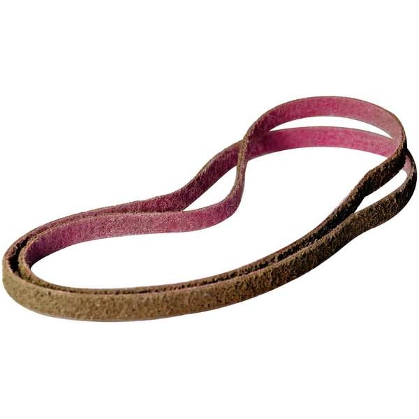 Banda de lijado Arc Abrasives, 1/2 pulg de ancho, 18 pulg de largo, sin tejer, óxido de aluminio, grano no aplicable, grueso, Z-WEB - 630050181
