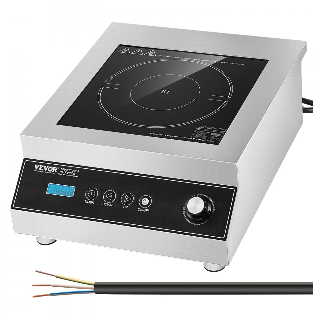 Portable Commercial Induction Cooktop 5000W Countertop Burner 16 Temp Levels - SYDGLKTMSDCL6360NV7