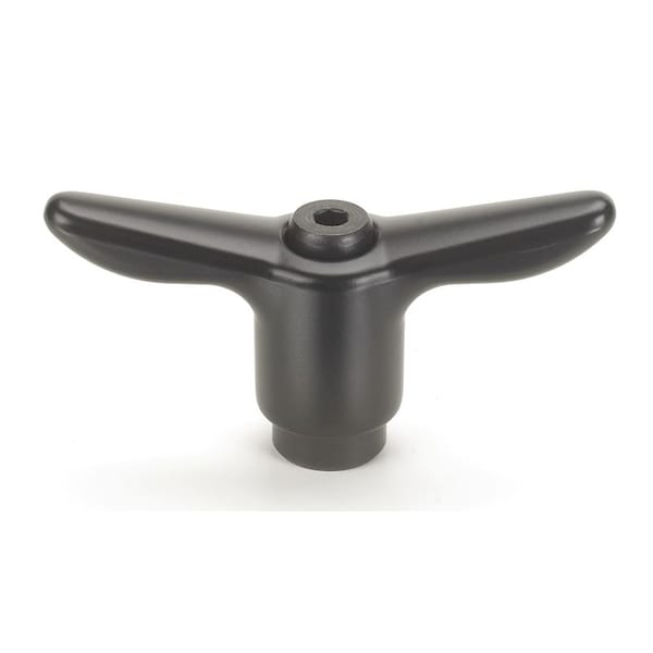 Morton Adjustable Handle, T-Handle Design, Cast Zinc, M4 Internal Thread, 50mm Handle Diameter - TH-201
