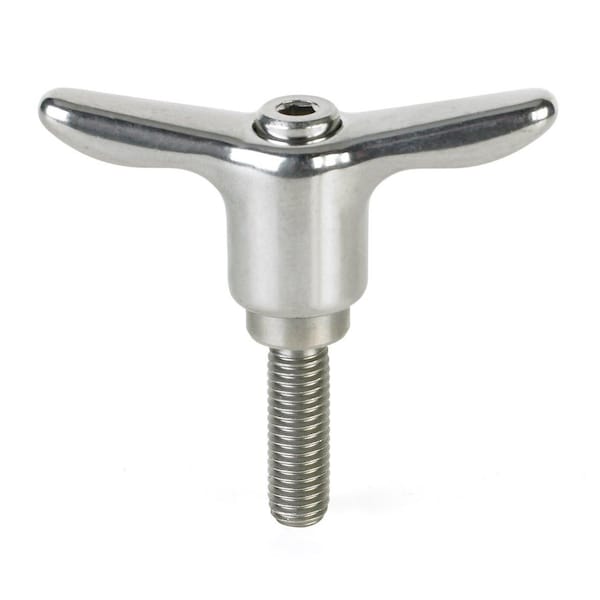 Morton Stainless Steel Adjustable Handle, T-Handle Design, 5/16"-18 x 2.48" External Thread, 2.56" Handle Diameter - STH-3045SS