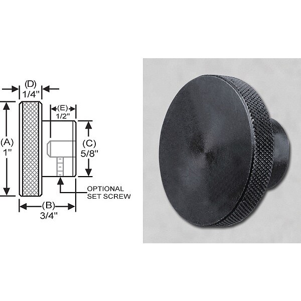 S & W Manufacturing Knrl Knob, Stl, Ream, 1/4"x1" - SCK-043