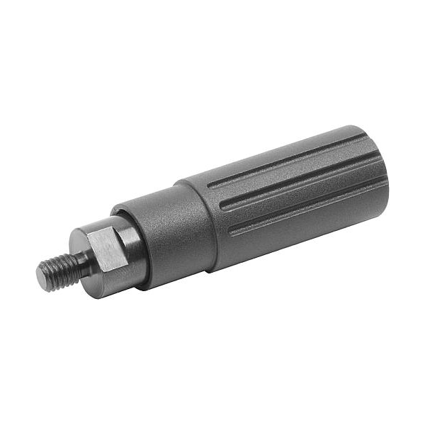 Kipp Cylinder Grip Revolving Size:2, Form: A D= 10-32x7, L1=49, 1, Thermoplastic, Comp: Steel - K1468.2A1