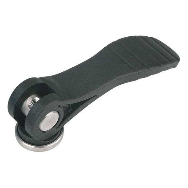 Kipp Cam Lever, Plastic Handle, Black, Size: 2, D=5/16-18, A=100, B=33, Comp: Stainless Steel - K2122.25311A3