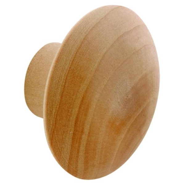 Prime-Line Prime-Line Products 217363 1.75 in. Hard Wood Knob - 2 Per Pack - 217363