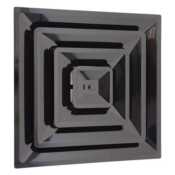 Havaco Technologies Havaco Technologies HT-2X2-SPL-12-BK Quick Connect 2 X 2 ft. Black Plastic Supply Drop In with 12 in. Boot - HT-2X2-SPL-12-BK