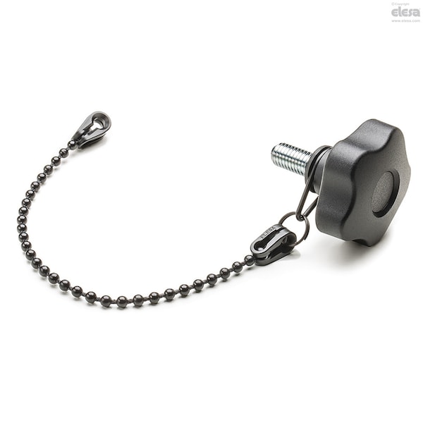 Elesa Zinc-plated steel threaded stud, VCT.40 p-M8x20-LP-C9 - VCT-P-LP