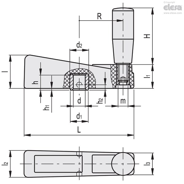 Elesa Balanced crank handles, ME.80 - ME.