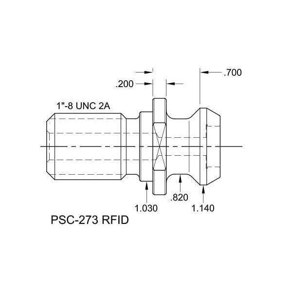 Tj Davies Co Coolant Through Retention Knob - PSC-273 RFID