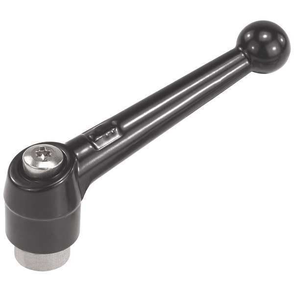 Kipp Adjustable Handle, Size: 1 M04 Zinc, Black Satin, Comp: Stainless Steel - K0117.1041