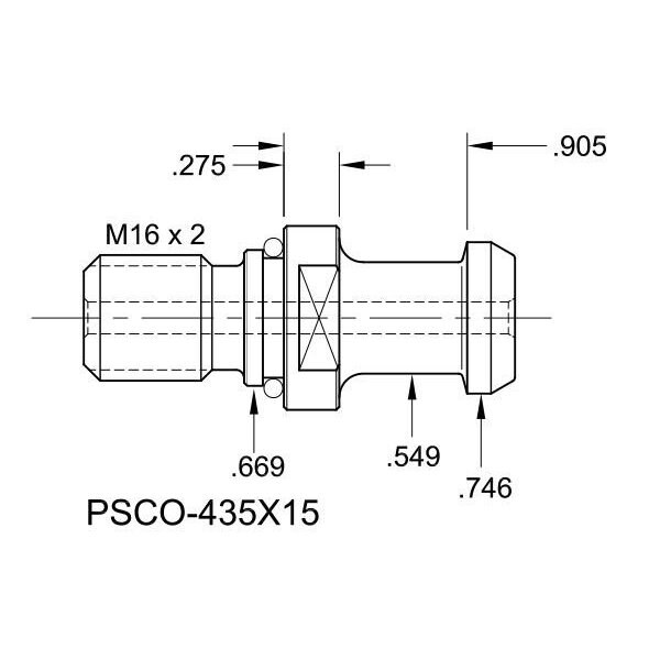 Tj Davies Co Coolant Through Retention Knob - PSCO-435X15