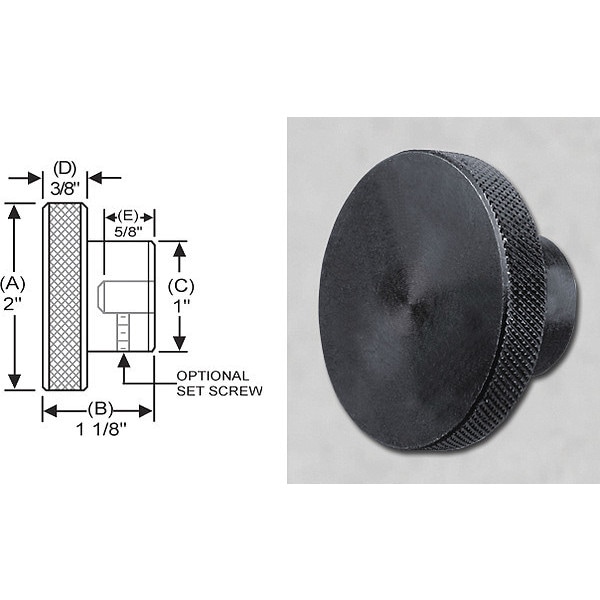 S & W Manufacturing Knrl Knob, Stl, Ream, 3/8"x2" - SCK-047