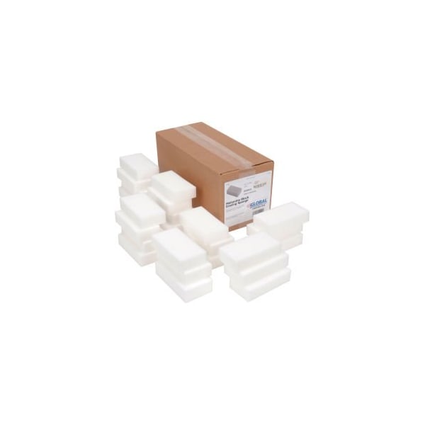 Esponja blanca Americo Global Industrial para borrar increíble de 2.5 pulgadas x 4.75 pulgadas - Caja de 24 esponjas - 670331