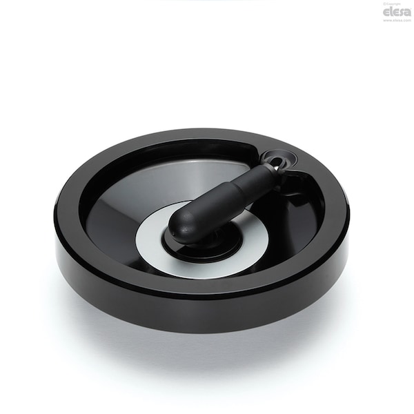 Elesa Safety fold-away handle, solid hub, VDN.150 FP+IRS - VDN.FP+IRS