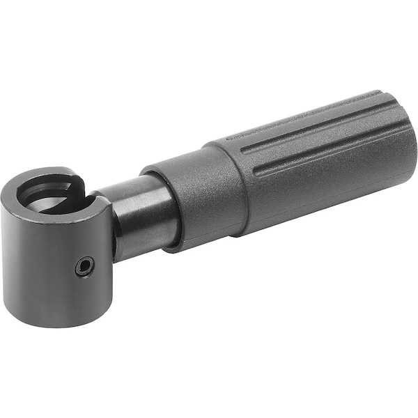 Kipp Cylinder Grip Fold-Down Size:3 D=1/4-20, L=55, L1=59, 5, Thermoplastic, Comp:Steel - K1469.3A2