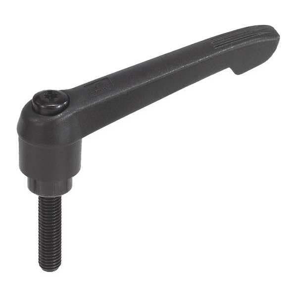 Kipp Adjustable Handle Size: 4, M10X90, Plastic, Black RAL 7021, Comp: Steel - K0269.4101X90