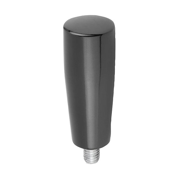 Kipp Taper Grip, Fixed, Size: 2 D= M08X12, D1= 23, Form: F, Thermoset High-Polish Finish Black - K0172.308