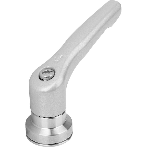 Kipp Adjustable Handle With Clamp Force Intensif Size:5 M12, Zinc Silver Met, Comp:Stainless Steel Bright - K1626.5123