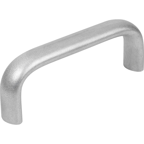 Kipp Pull Handle Oval A=128, L=141, D=M06, H=50, Aluminum Blank Tumbled - K0204.128