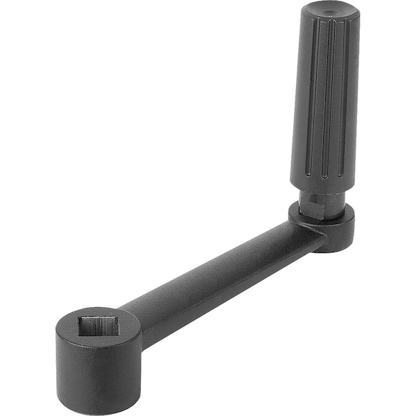 Kipp Crank Handle, Cylindrical Grip Revol Similar To DIN 469 Size:2 Square Socket Sw=12, A=100, H=87, 4,  - K0996.4212