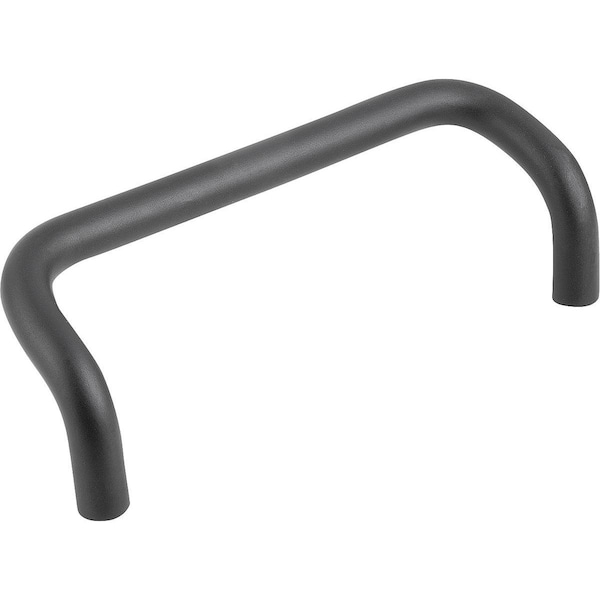 Kipp Pull Handle Angled A=120, L=130, H=45, Aluminum Black Anodized, D=M05 - K0219.12001