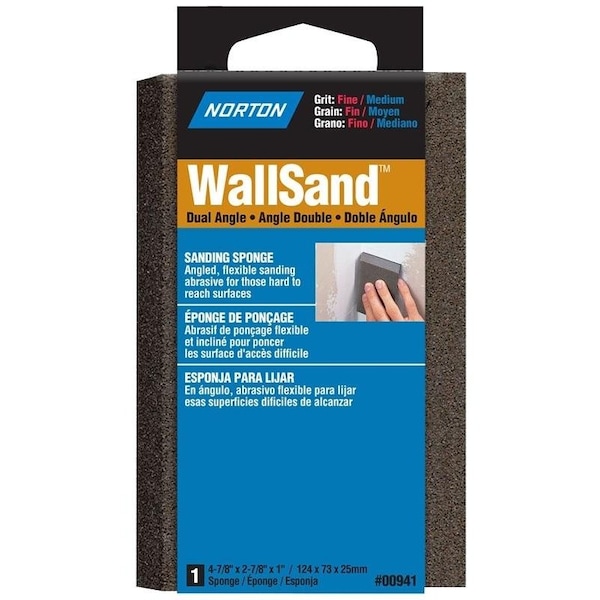 Lija esponja para lijar Norton Co WallSand 00, 478 pulgadas de largo, 278 pulgadas de ancho, Fino, Mediano - 941