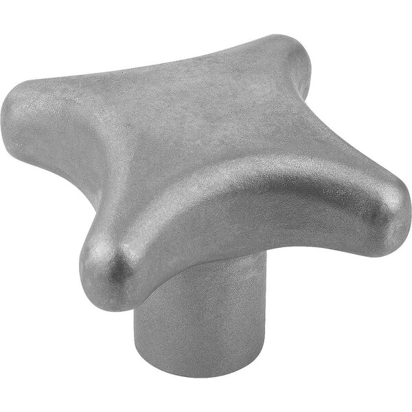 Kipp Palm Grip To DIN6335 D=M12 D1=63 H=42, Form:E, Stainless Steel Blasted - K0146.5063123