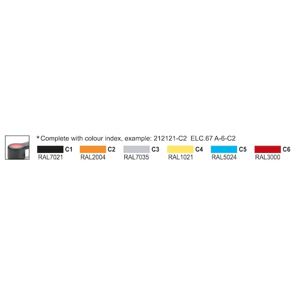 Elesa AISI 303 SS boss, cap in the Ergostyle colours, ELC.140-SST-14-C6 - ELC-SST