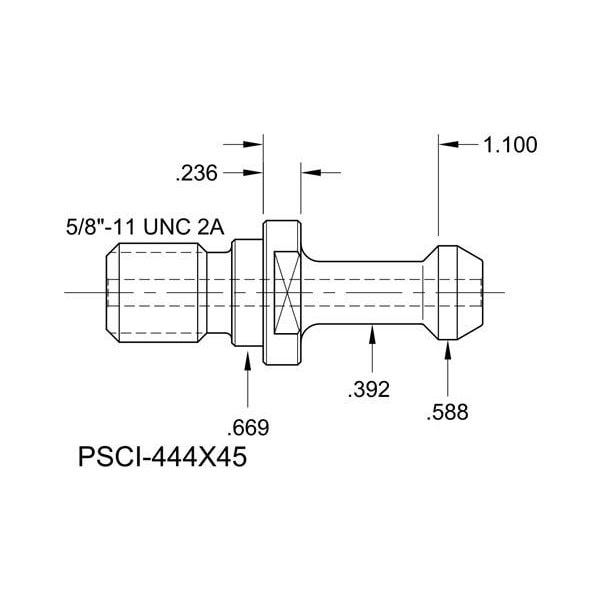 Tj Davies Co Coolant Through Retention Knob - PSCI-444X45